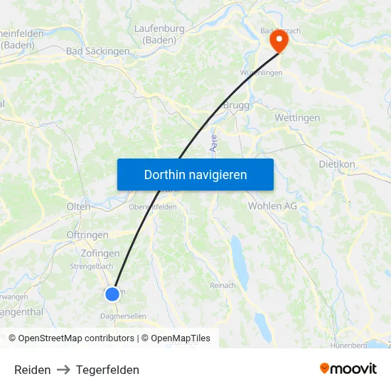 Reiden to Tegerfelden map