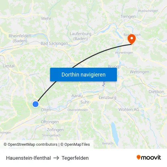 Hauenstein-Ifenthal to Tegerfelden map