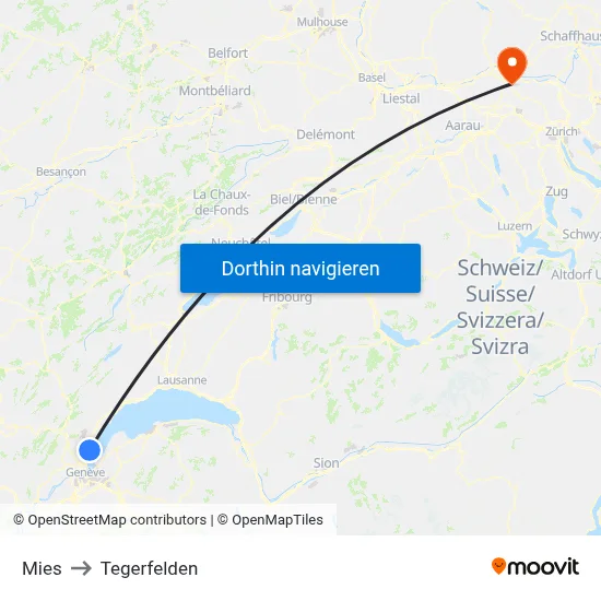Mies to Tegerfelden map
