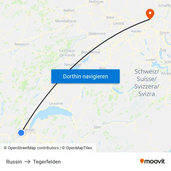 Russin to Tegerfelden map