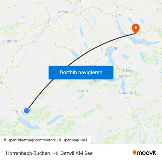 Horrenbach-Buchen to Oetwil AM See map