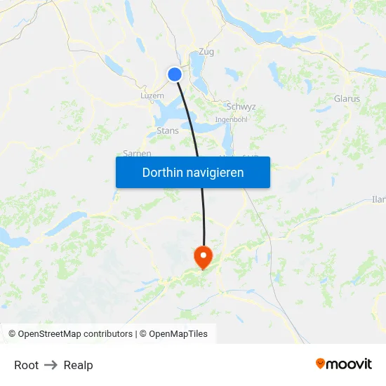 Root to Realp map