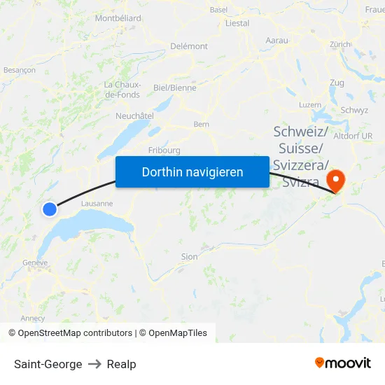 Saint-George to Realp map
