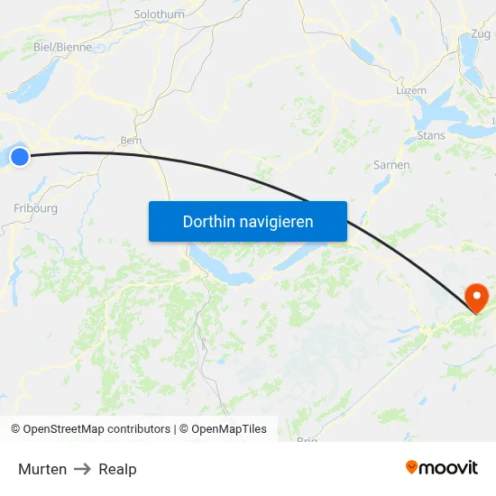 Murten to Realp map