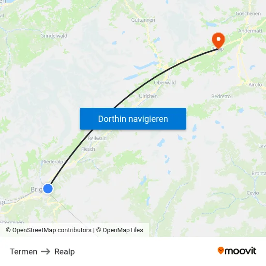 Termen to Realp map