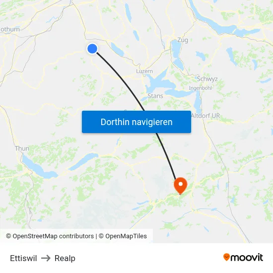 Ettiswil to Realp map