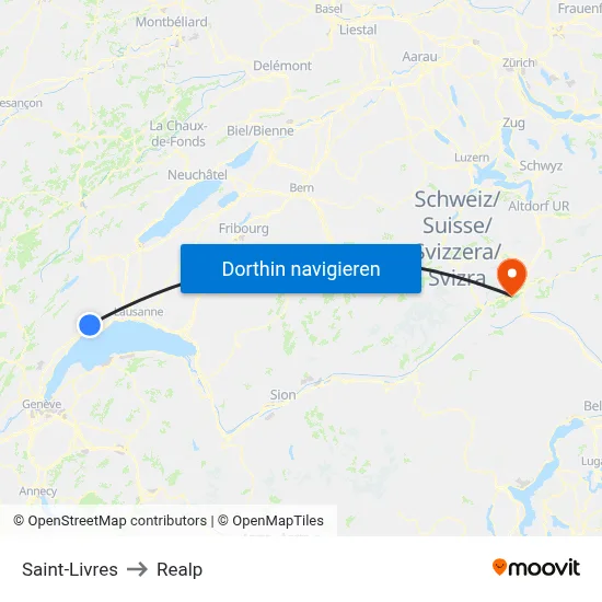 Saint-Livres to Realp map