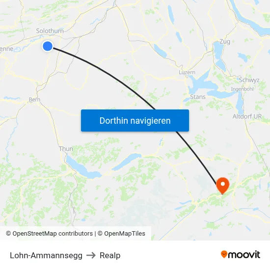 Lohn-Ammannsegg to Realp map