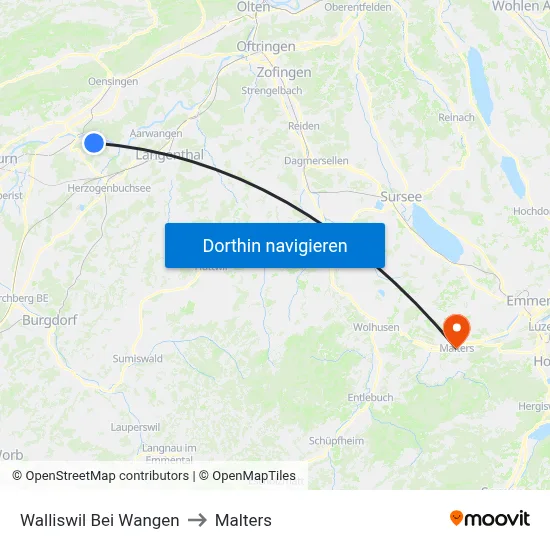 Walliswil Bei Wangen to Malters map
