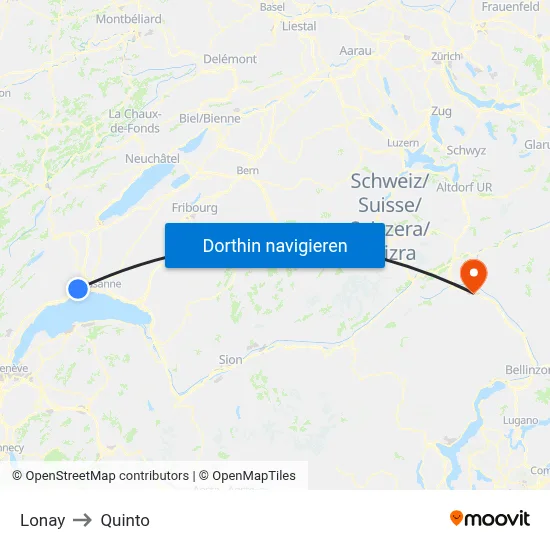 Lonay to Quinto map