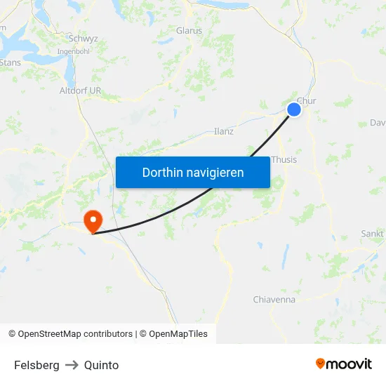 Felsberg to Quinto map