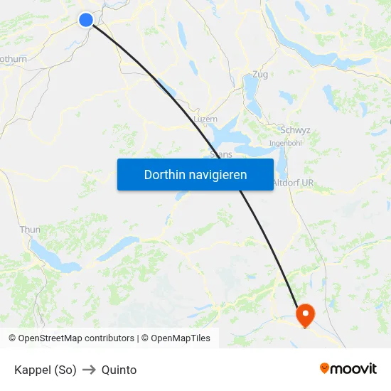 Kappel (So) to Quinto map
