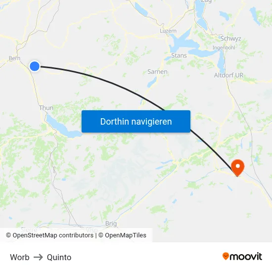 Worb to Quinto map
