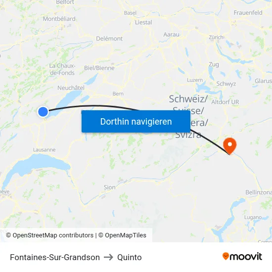 Fontaines-Sur-Grandson to Quinto map