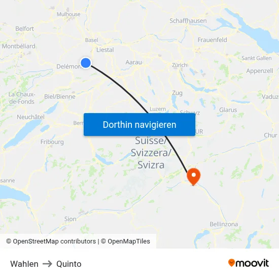 Wahlen to Quinto map