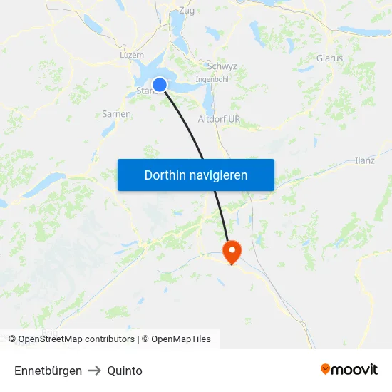 Ennetbürgen to Quinto map