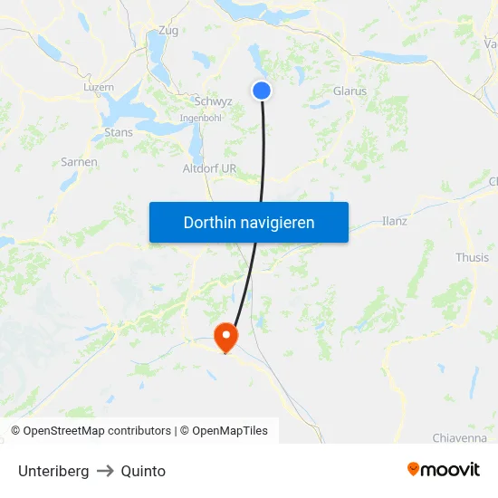 Unteriberg to Quinto map