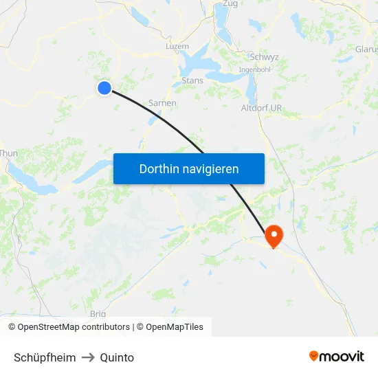 Schüpfheim to Quinto map
