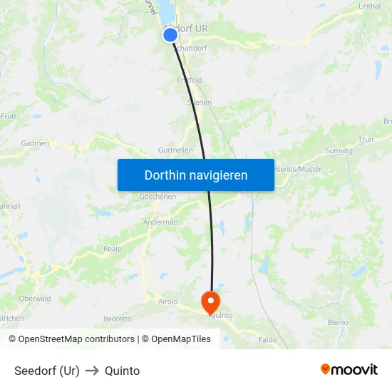 Seedorf (Ur) to Quinto map