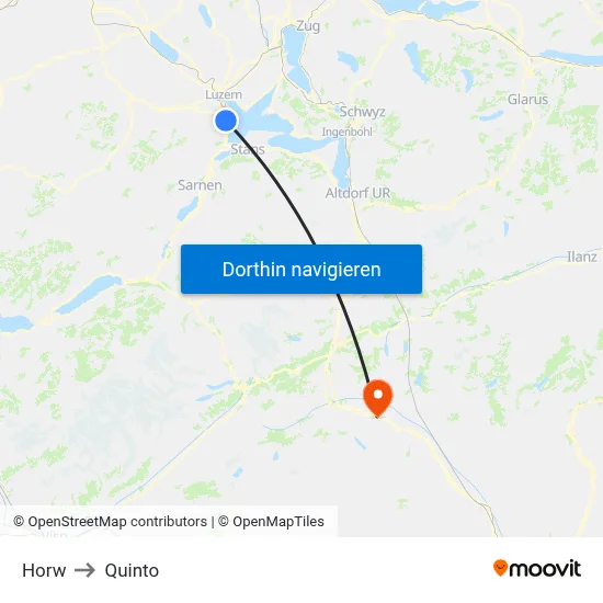 Horw to Quinto map