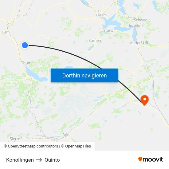 Konolfingen to Quinto map