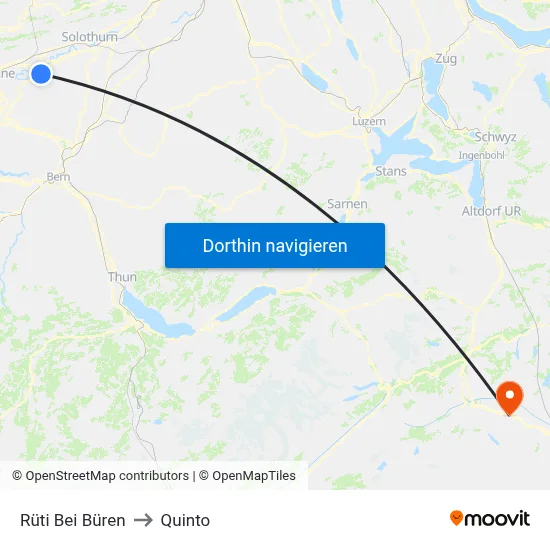 Rüti Bei Büren to Quinto map