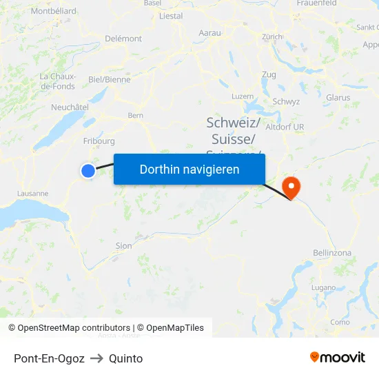 Pont-En-Ogoz to Quinto map