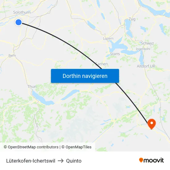 Lüterkofen-Ichertswil to Quinto map