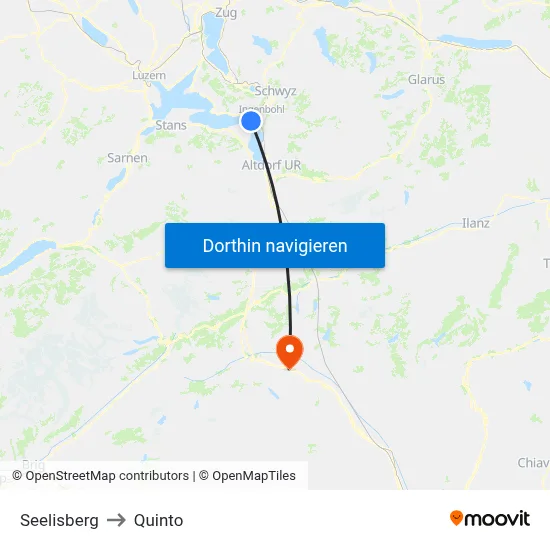 Seelisberg to Quinto map