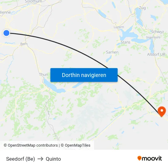Seedorf (Be) to Quinto map