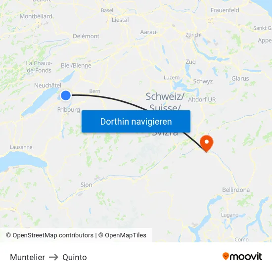 Muntelier to Quinto map