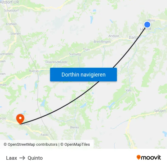 Laax to Quinto map