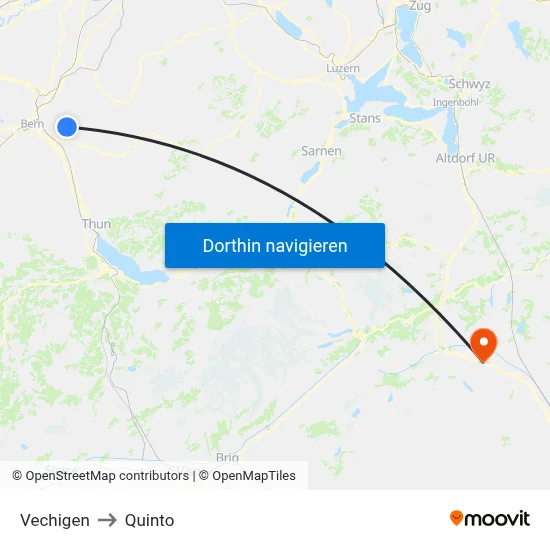 Vechigen to Quinto map
