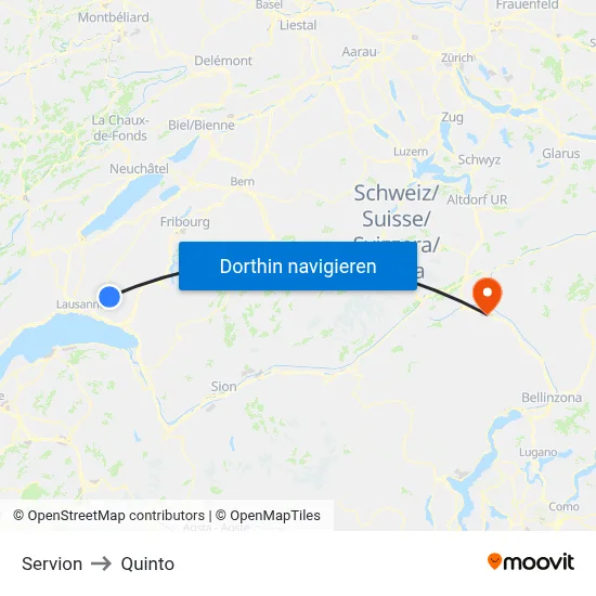 Servion to Quinto map