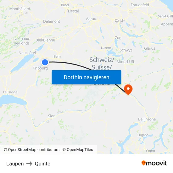 Laupen to Quinto map