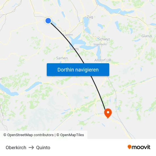 Oberkirch to Quinto map
