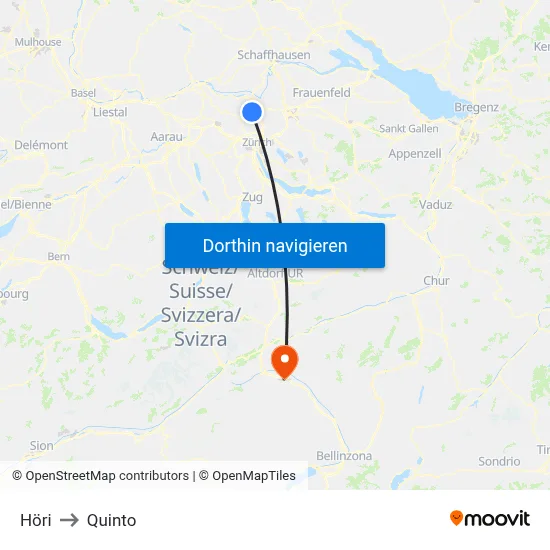 Höri to Quinto map