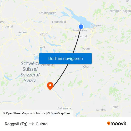 Roggwil (Tg) to Quinto map