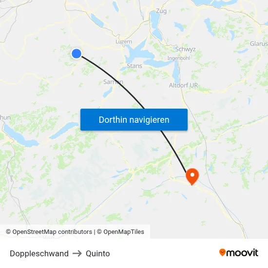 Doppleschwand to Quinto map