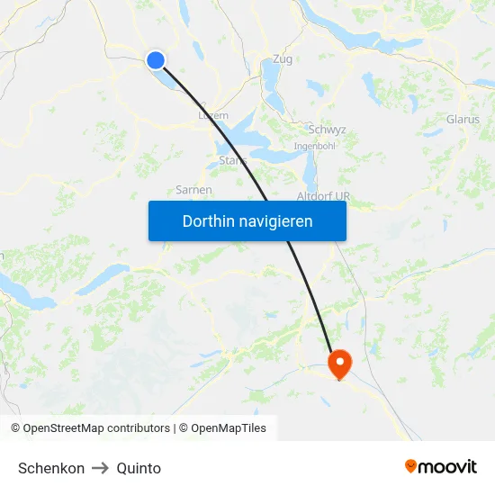 Schenkon to Quinto map