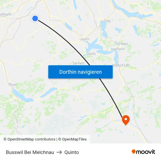 Busswil Bei Melchnau to Quinto map