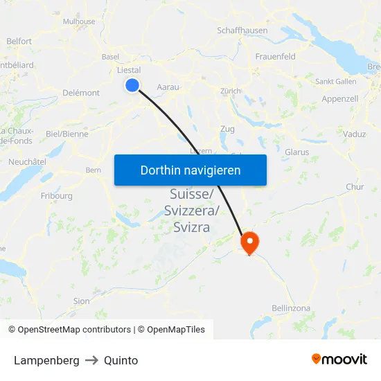 Lampenberg to Quinto map