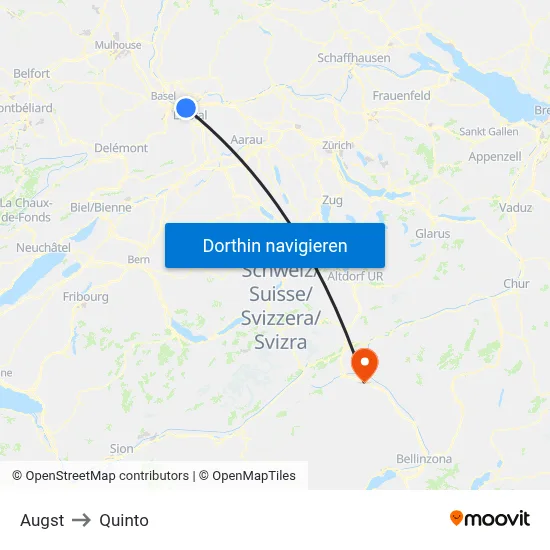 Augst to Quinto map