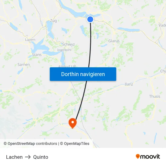 Lachen to Quinto map
