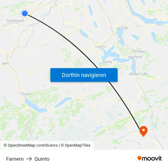 Farnern to Quinto map