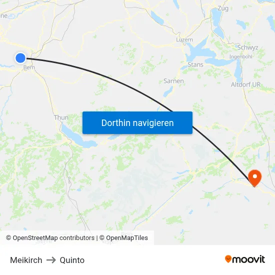 Meikirch to Quinto map