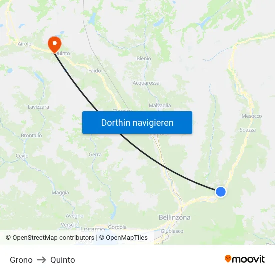 Grono to Quinto map