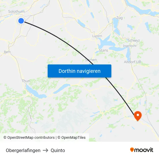 Obergerlafingen to Quinto map