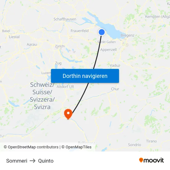 Sommeri to Quinto map