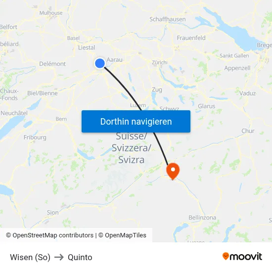 Wisen (So) to Quinto map